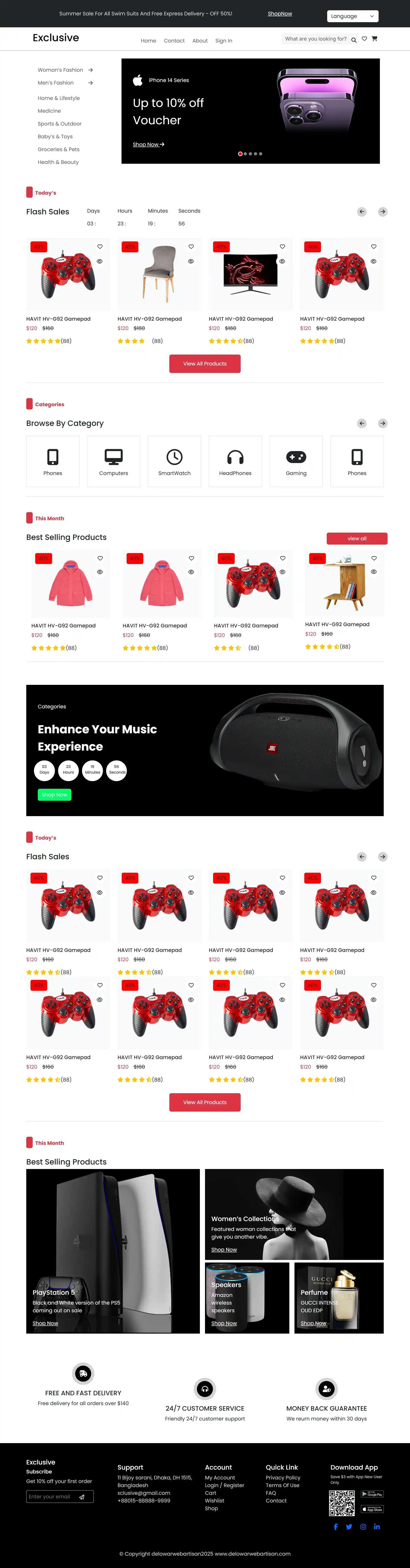 E-Commerce website design - e-commerce